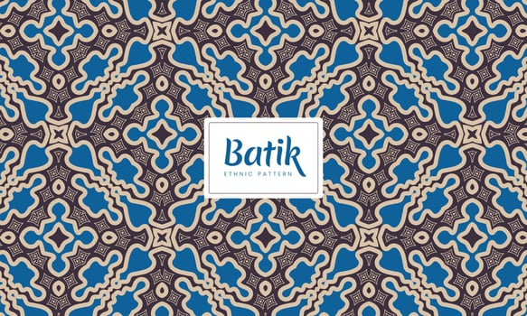 Indonesian Batik seamless traditional floral vector patterns Background