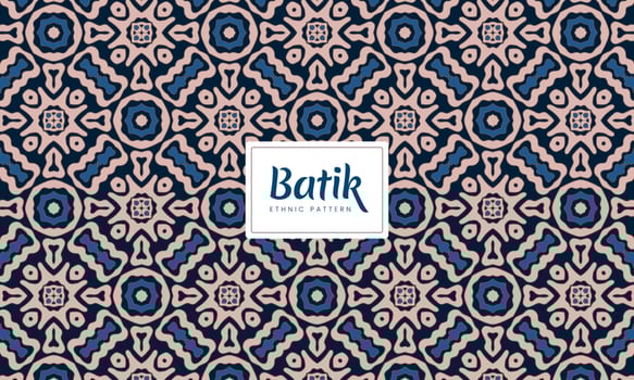 Abstract Batik Indonesian traditional ethnic floral patterns Vector Background