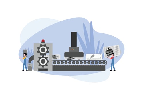 HVAC character design illustration vector