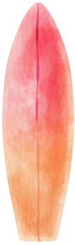 surf board sport equipment watercolor beach item png