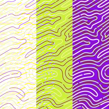 Rounded lines pattern collection vector