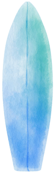 surf board sport equipment watercolor beach item png