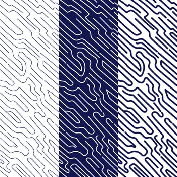 Rounded lines pattern collection vector