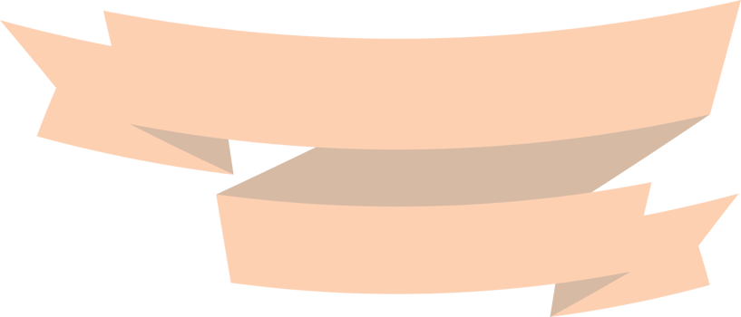 ribbon and banner in pastel color tone png