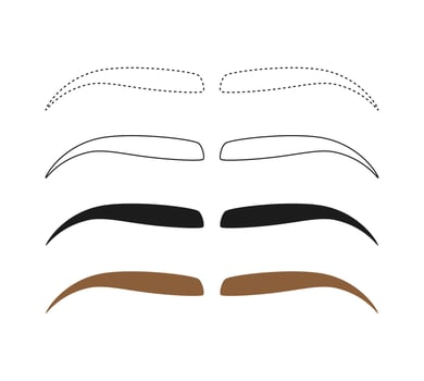 Eyebrow tracing on white background vector