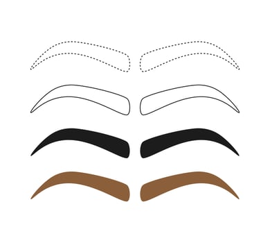 Eyebrow tracing on white background vector