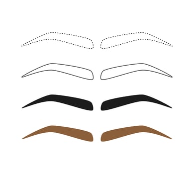Eyebrow tracing on white background vector