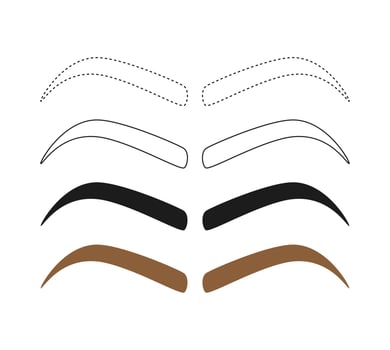 Eyebrow tracing on white background vector