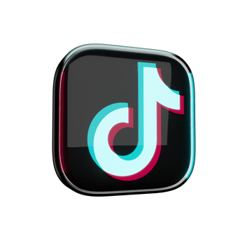 Glossy Tik tok Icon 3D Render png