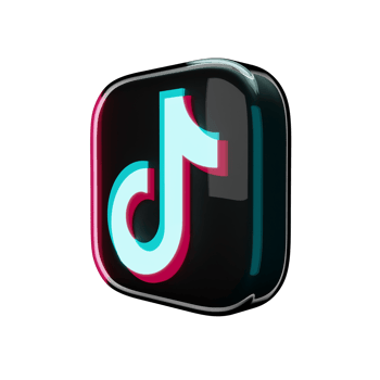 Glossy Tik tok Icon 3D Render png