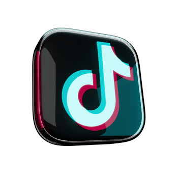 Glossy Tik tok Icon 3D Render png