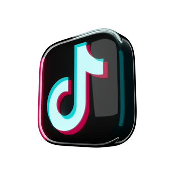 Glossy Tik tok Icon 3D Render png
