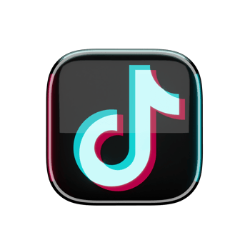 Glossy Tik tok Icon 3D Render png