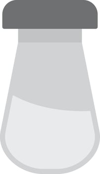 Salt Shaker Flat Greyscale vector