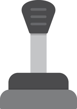 22 -  Gear Stick Flat Greyscale vector