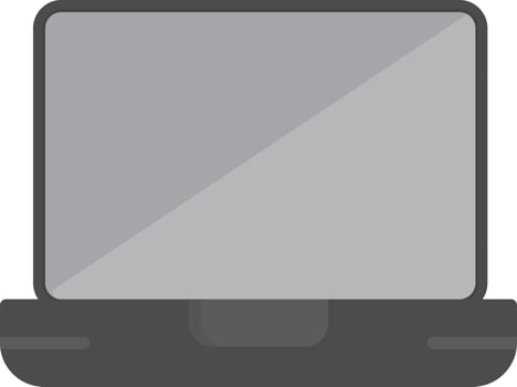 Laptop Flat Greyscale vector