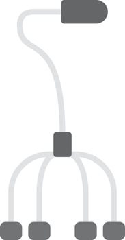 Walking Stick Flat Greyscale vector