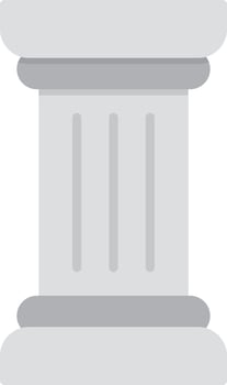 Pillar Flat Greyscale vector