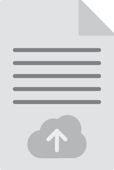 Files Upload Flat Greyscale vector
