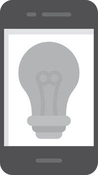 Creative Phone Flat Greyscale vector