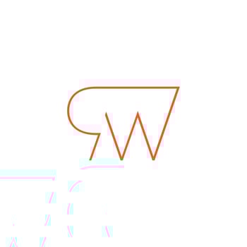 letter cw abstract lines art logo vector