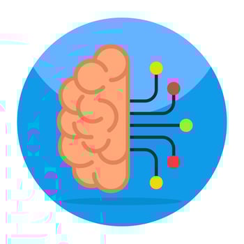 Modern design icon of artificial brain vector