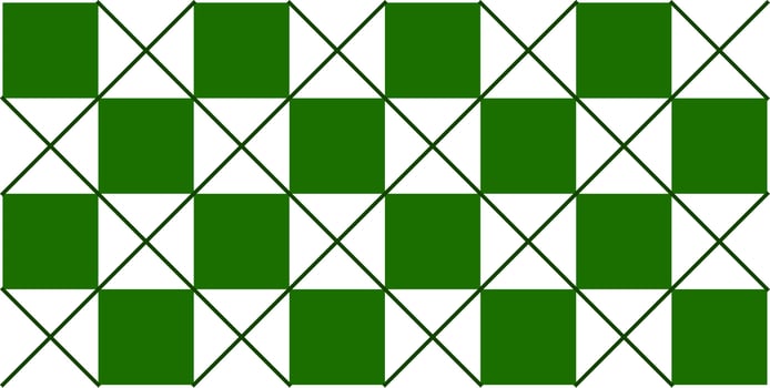 Checkered vector seamless texture. Green pattern in a box. Checkered background.