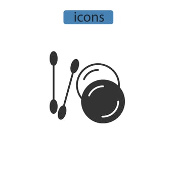 Cotton sponges icons  symbol vector elements for infographic web