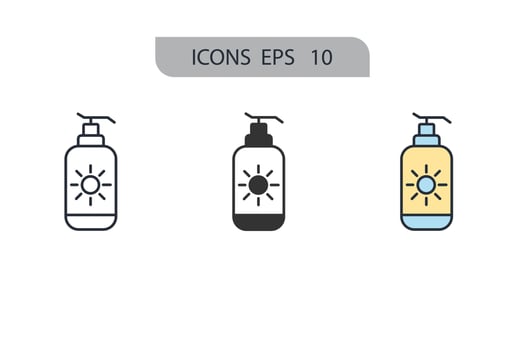 body moisturizer icons  symbol vector elements for infographic web