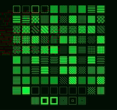 set of Square Memphis Element vector