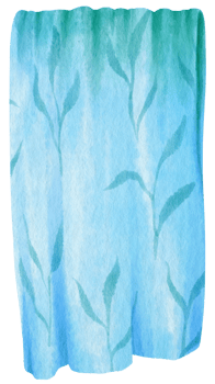 Blue Beach towel and picnic blanket watercolor illustration png