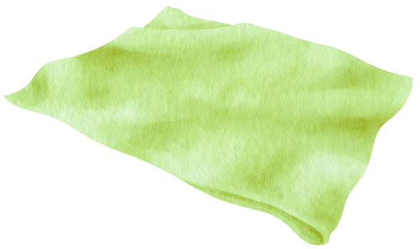 green beach towel and picnic blanket  watercolor style png