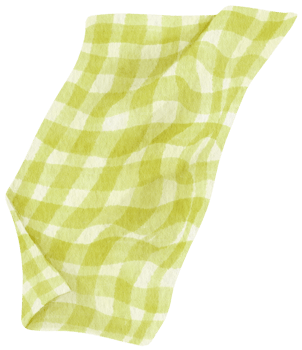 Green Checkered Beach towel and picnic blanket watercolor png