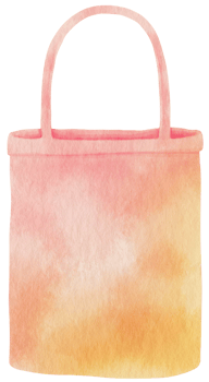 cloth bag watercolor illustration for summer decorative element png