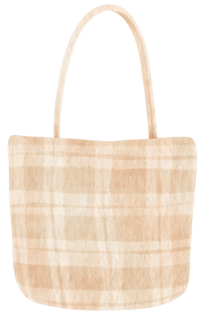 cloth bag watercolor illustration for summer decorative element png