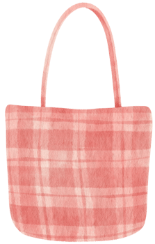 cloth bag watercolor illustration for summer decorative element png