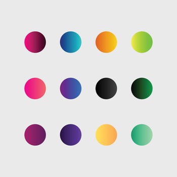 Gradient color palette vector