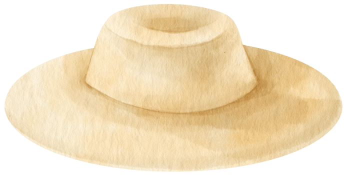 Hat watercolor illustration for fashion outfit item png
