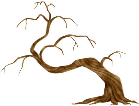 Leafless dead tree dry tree watercolor illustration for Decorative Element png