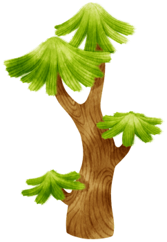 Tree watercolor illustration for Decorative Element png