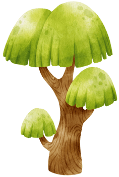 Tree watercolor illustration for Decorative Element png