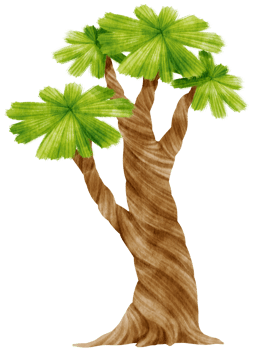 Tree watercolor illustration for Decorative Element png