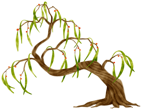 Tree watercolor illustration for Decorative Element png