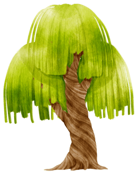Tree watercolor illustration for Decorative Element png