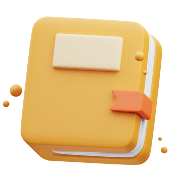 Back to school, book icon 3d Illustration png