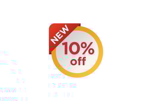 10 discount, Sales Vector badges for Labels, , Stickers, Banners, Tags, Web Stickers, New offer. Discount origami sign banner.