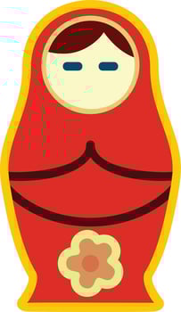 Matryoshka Flat Icon vector