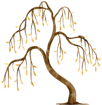 Autumn Tree with Yellow leaves watercolor illustration for Decorative Element png