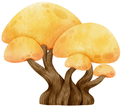 Autumn Tree with Yellow leaves watercolor illustration for Decorative Element png