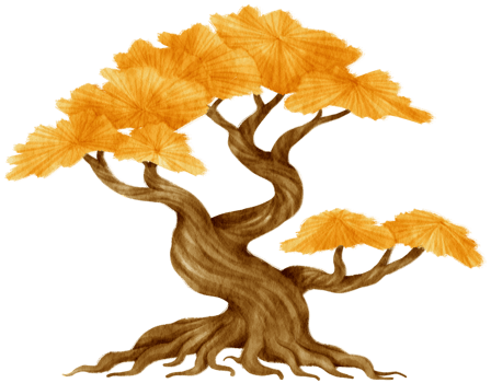 Autumn Tree with Yellow leaves watercolor illustration for Decorative Element png